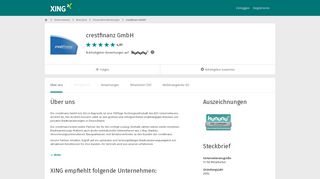 
                            5. crestfinanz GmbH als Arbeitgeber | XING Unternehmen
