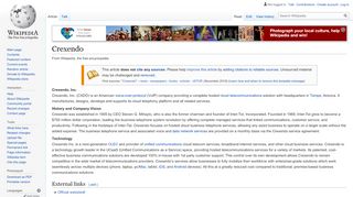 
                            6. Crexendo - Wikipedia