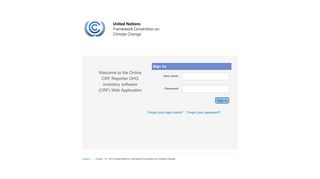 
                            9. CRF Web Application - Sign In - unfccc