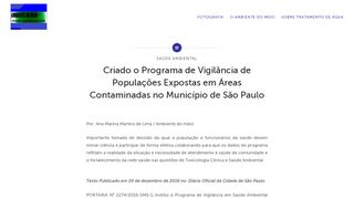 
                            10. Criado o Programa de Vigilância de Populações Expostas em Áreas ...