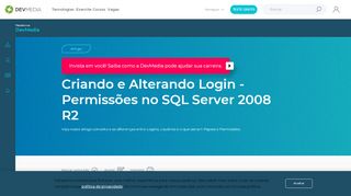 
                            2. Criando e Alterando Login - Permissões no SQL Server 2008 R2