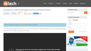 
                            1. Criando um sistema de login e senha no Dreamweaver | RBtech ...