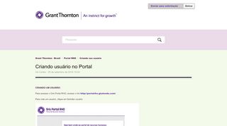 
                            4. Criando usuário no Portal – Grant Thornton - Brasil