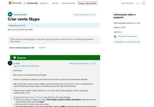 
                            5. Criar conta Skype - Microsoft Community