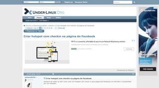 
                            12. Criar hotspot com checkin na página do Facebook - Under Linux