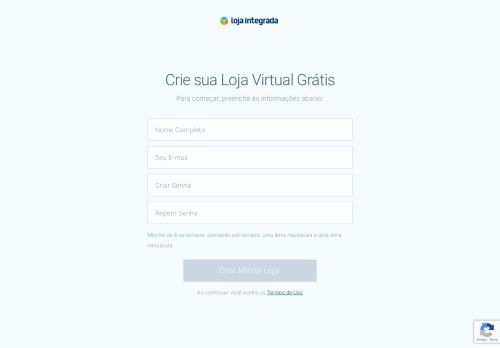 
                            4. Criar loja virtual - Loja Integrada - Login - Loja Integrada