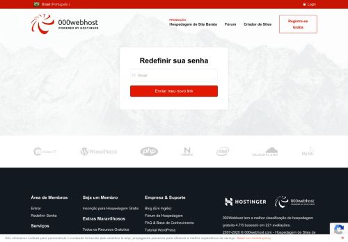 
                            5. Criar nova senha de usuário 000webhost