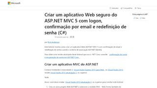 
                            1. Criar um aplicativo de web do ASP.NET MVC 5 seguro com logon, o ...