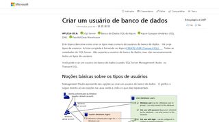 
                            11. Criar um usuário de banco de dados - SQL Server | Microsoft Docs