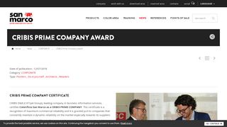 
                            3. CRIBIS Prime Company award – Colorificio San Marco