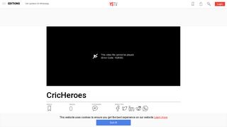 
                            9. CricHeroes - YourStory