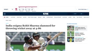 
                            7. Cricket: Australia vs India Adelaide Test, Rohit Sharma wicket, sixes ...