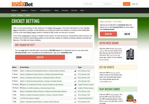 
                            10. Cricket Betting - India Bet