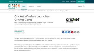 
                            12. Cricket Wireless Launches Cricket Cares - PR Newswire
