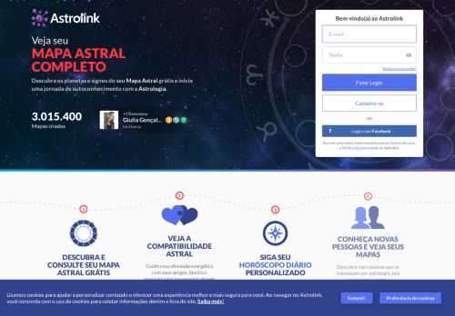 
                            3. Crie a sua conta no Astrolink