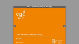 
                            2. CRiiS Information Security Briefing
