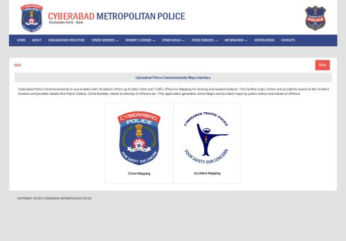
                            8. Crime and Accident Mapping - Cyberabad Metropolitan Police