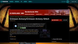 
                            12. Crimson Armory/Crimson Armory Glitch | Borderlands Wiki | FANDOM ...