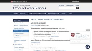 
                            11. Crimson Careers | Office of Career Services