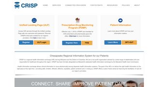 
                            2. CRISP – Chesapeake Regional Information System for our Patients
