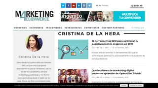 
                            8. Cristina De la Hera, autor en Marketing 4 Ecommerce - Tu revista de ...