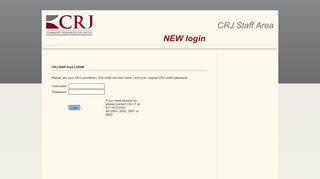 
                            12. CRJ STAFF AREA login