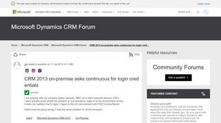 
                            2. CRM 2013 on-premise asks continuous for login credentials ...