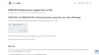 
                            7. CRM 2015 Extend Auto Logout Time in IFD – Interactive Webs