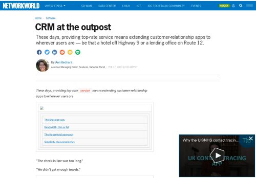 
                            12. CRM at the outpost | Network World