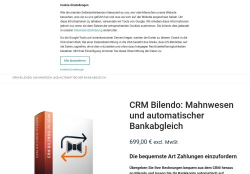 
                            9. CRM Bilendo: Mahnwesen und automatischer Bankabgleich | 1CRM ...