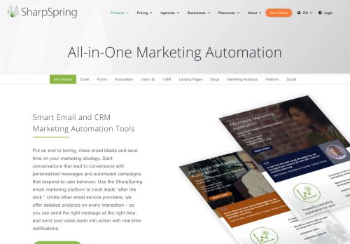 
                            4. CRM Marketing Automation in One - SharpSpring