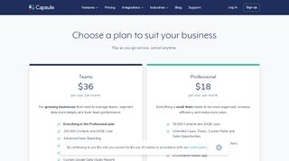 
                            7. CRM Pricing & Sign-Up (Free Trial) | Capsule CRM