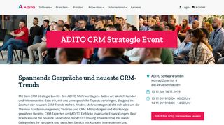
                            5. CRM Strategie Event - ADITO Mehrwerttage - Adito