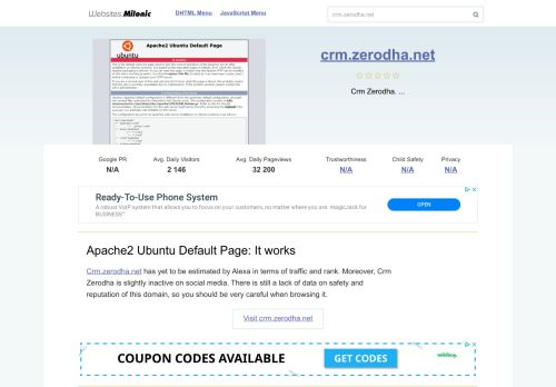 
                            11. Crm.zerodha.net website. Apache2 Ubuntu Default Page: It works.