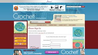 
                            8. Crochet! Magazine Subscriber Log-in