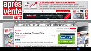 
                            12. Cromax actualise ChromaWeb | Apres-vente-auto.com