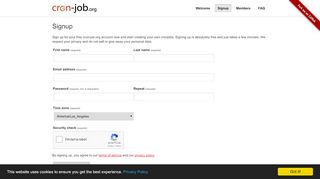 
                            1. cron-job.org - Signup