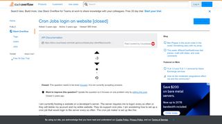 
                            6. Cron Jobs login on website - Stack Overflow