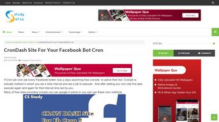 
                            12. CronDash Site for Your Facebook Bot Cron - Studyofcs | ...