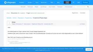 
                            10. Cronjob durch Plugin anlegen - Shopware Community Forum