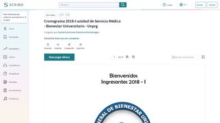 
                            4. Cronograma 2018-I-unidad de Servicio Médico - Bienestar ... - Scribd