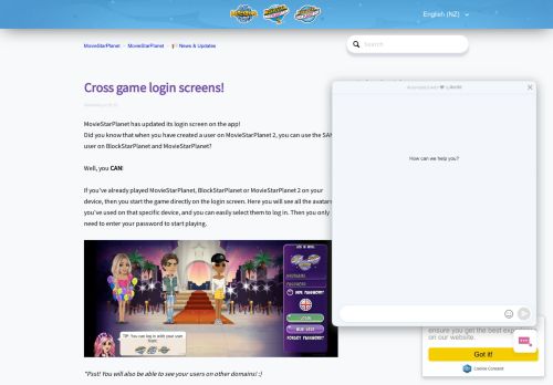 
                            9. Cross game login screens! – MovieStarPlanet