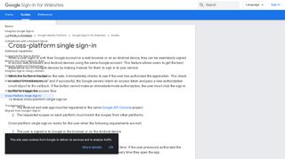 
                            3. Cross-platform single sign-in | Google Sign-In for Websites | Google ...