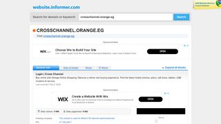 
                            12. crosschannel.orange.eg at WI. Login | Cross Channel - ...