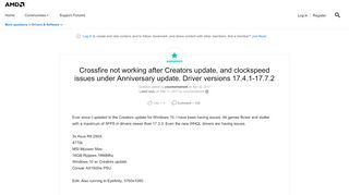 
                            6. Crossfire not working after Creators update, an... | Community