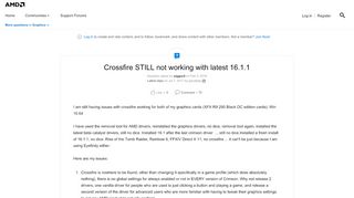 
                            11. Crossfire STILL not working with latest 16.1.1 | Community
