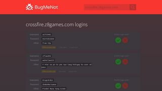 
                            5. crossfire.z8games.com logins - BugMeNot