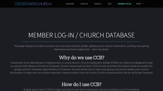 
                            11. Crossover Church | Member Log-In