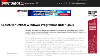 
                            13. CrossOver Office: Windows-Programme unter Linux - TecChannel ...