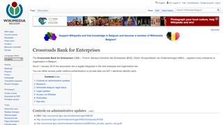 
                            12. Crossroads Bank for Enterprises - Wikimedia Belgium